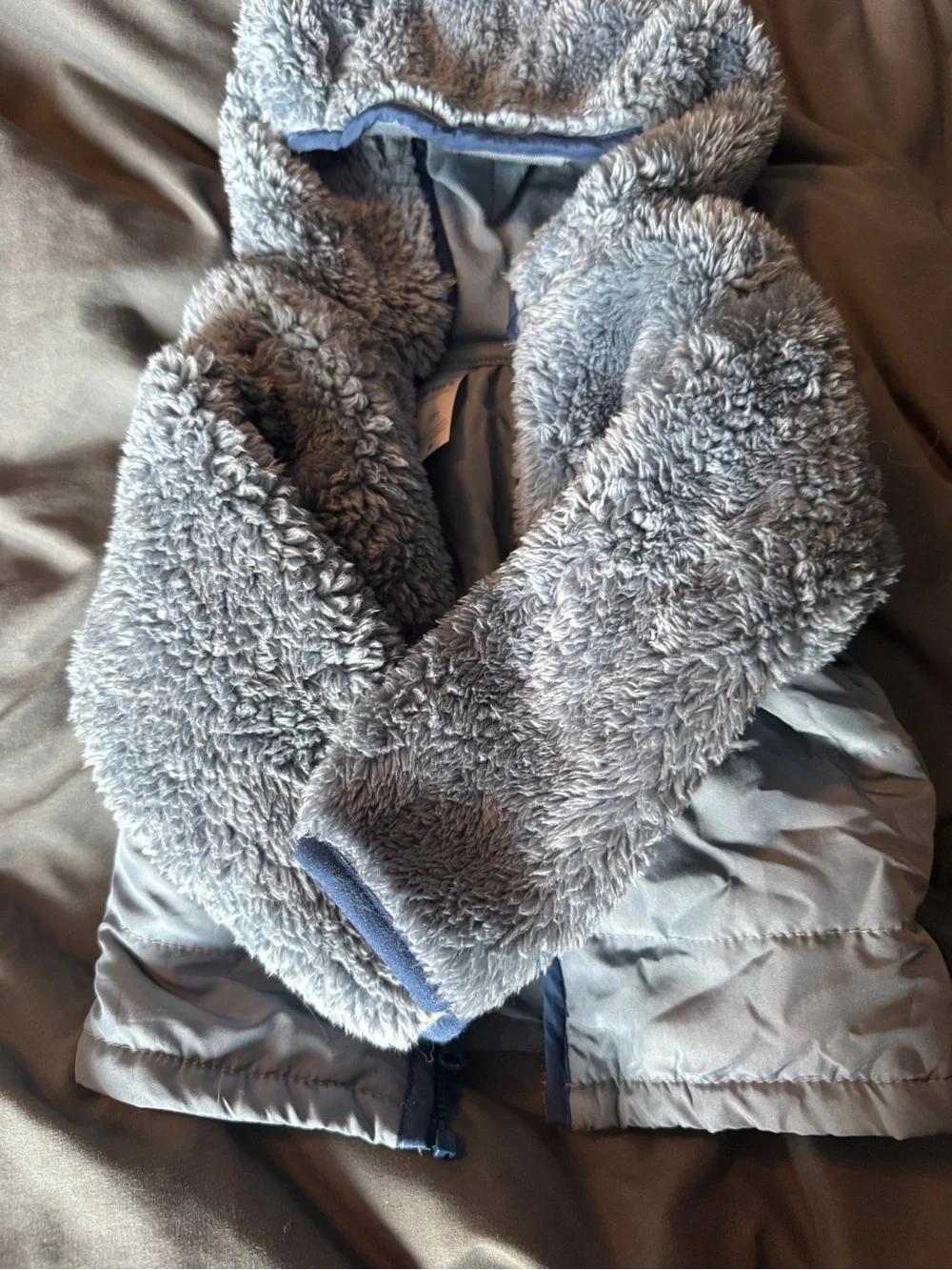 Carter's Plush Hooded Puffer Jacket - Gray